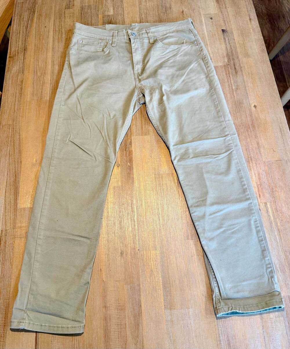 Levi's 502 All Seasons Tech Beige 5 Pocket Pants Men's Size 33x30